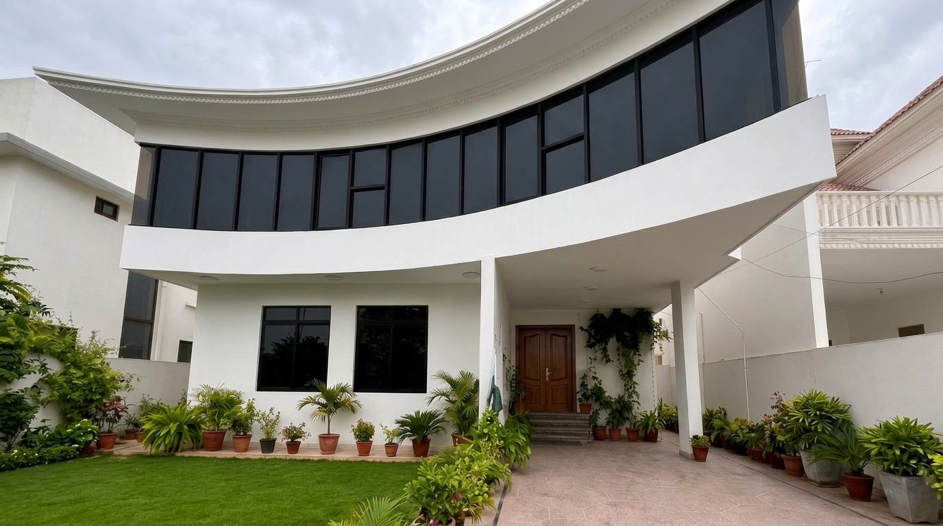 Hotel Imperial exterior with lush garden and modern architecture
